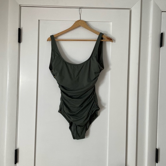 Carmen Marc Valvo Swim Olive Green One Piece Swimsuit Poshmark